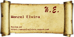 Wenzel Elvira névjegykártya